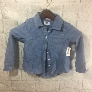 NWT Old Navy Chambray button up shirt 5T